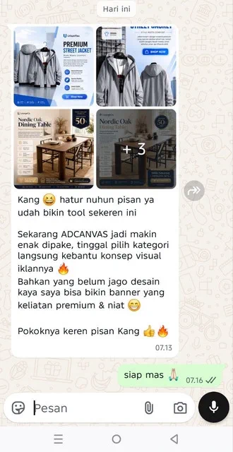Screenshot testimoni