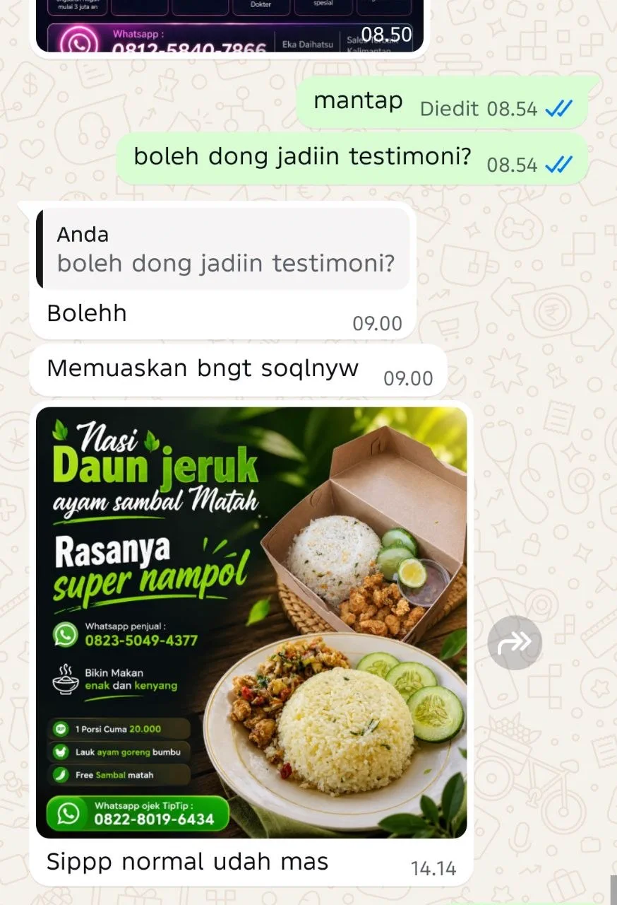 Screenshot testimoni 2
