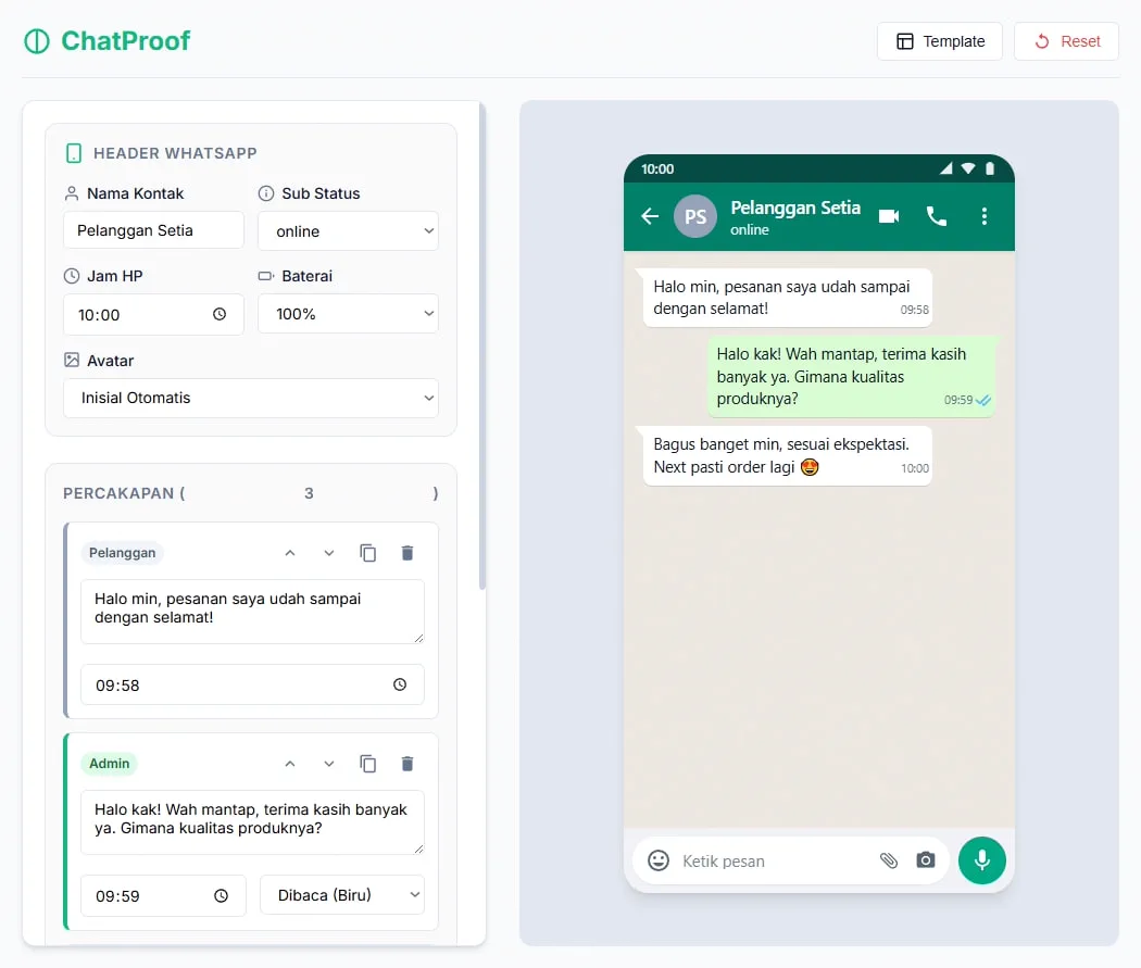 Preview ChatProof Full License